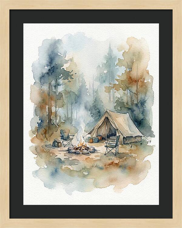 Camping Under Serene Pines