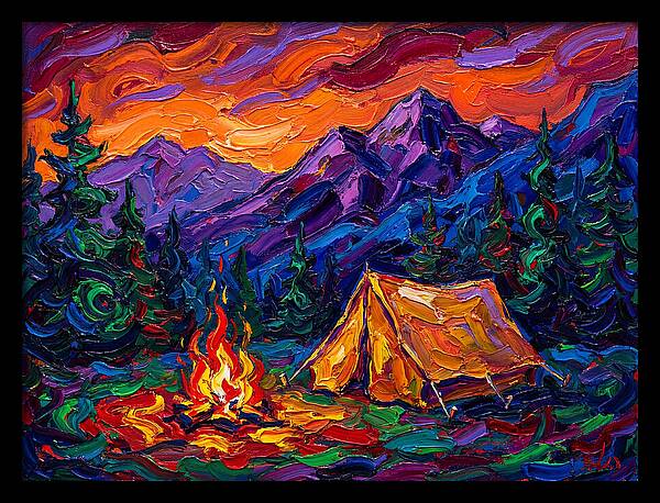 Camping Under Vibrant Skies