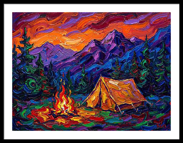 Camping Under Vibrant Skies