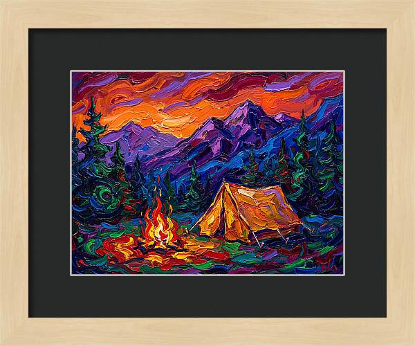 Camping Under Vibrant Skies