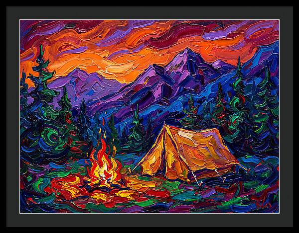 Camping Under Vibrant Skies