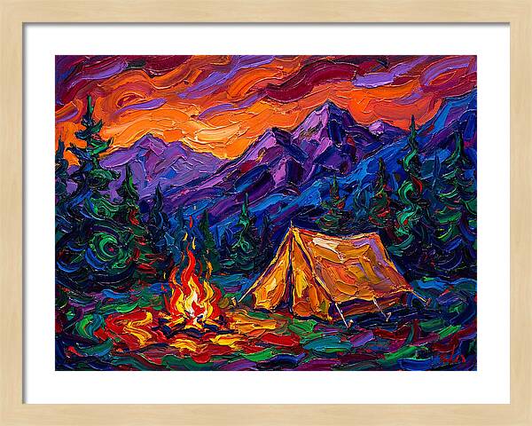 Camping Under Vibrant Skies