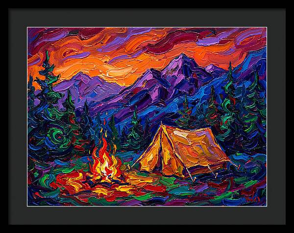 Camping Under Vibrant Skies