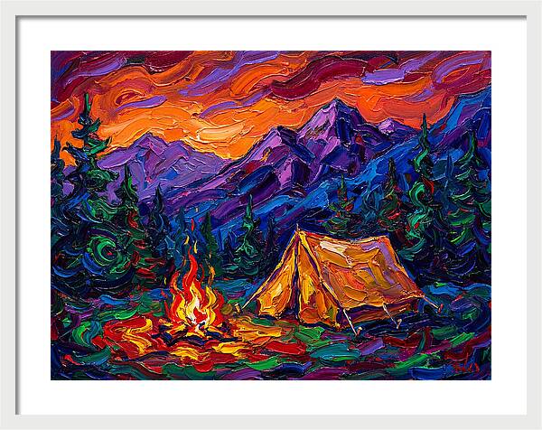 Camping Under Vibrant Skies