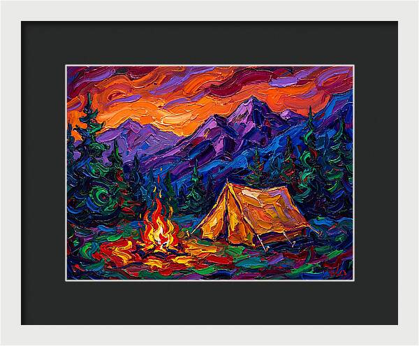 Camping Under Vibrant Skies