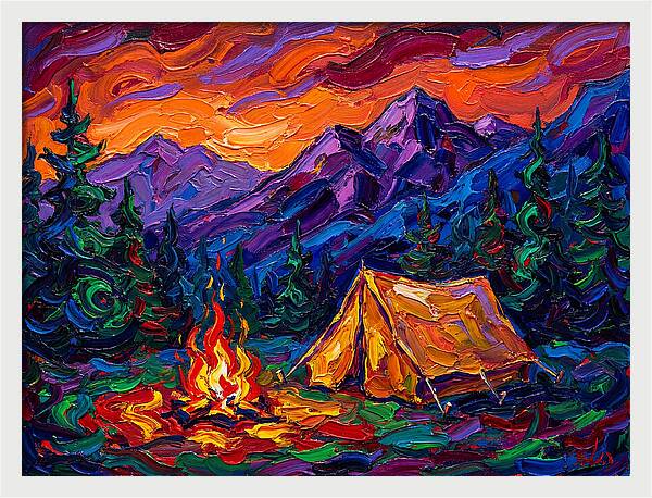 Camping Under Vibrant Skies