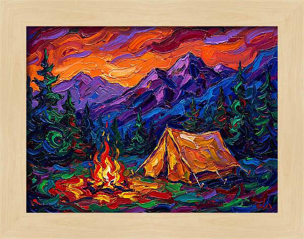 Camping Under Vibrant Skies