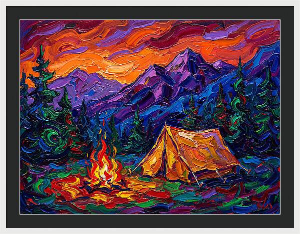 Camping Under Vibrant Skies