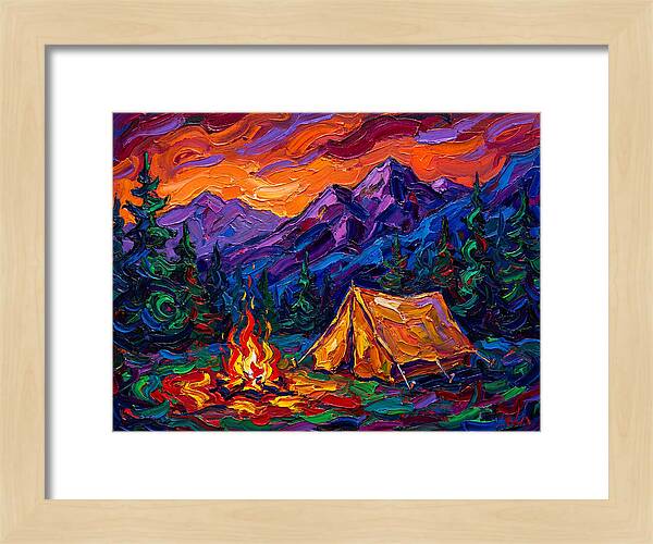 Camping Under Vibrant Skies