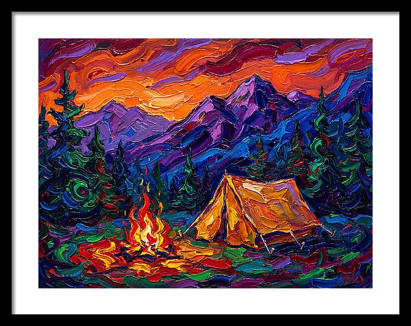 Camping Under Vibrant Skies