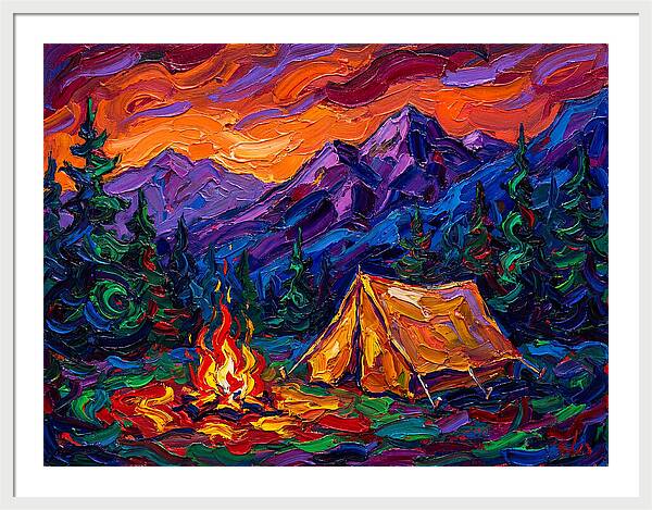 Camping Under Vibrant Skies