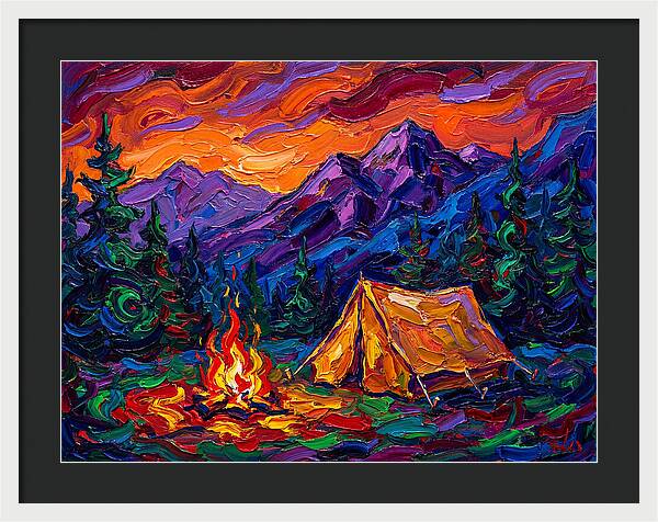 Camping Under Vibrant Skies