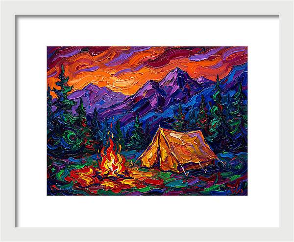 Camping Under Vibrant Skies