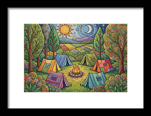 Campsite Gathering Under Stars