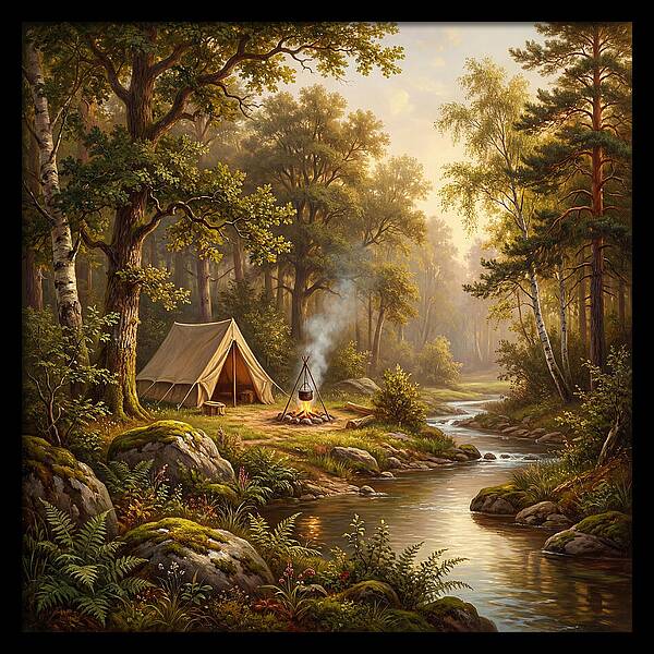 Campsite Serenity In Nature