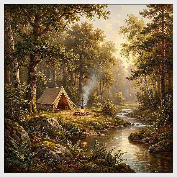 Campsite Serenity In Nature
