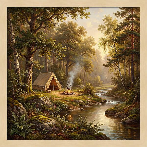 Campsite Serenity In Nature
