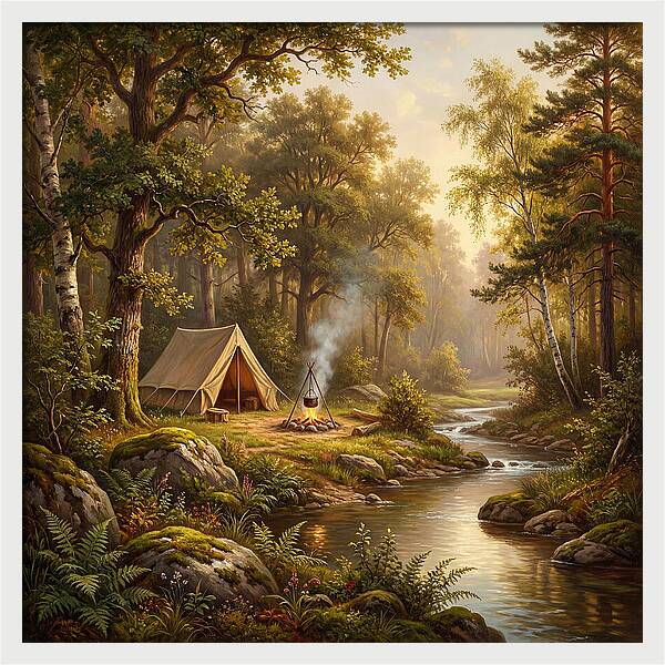 Campsite Serenity In Nature