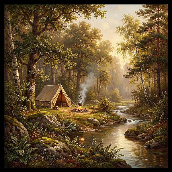 Campsite Serenity In Nature