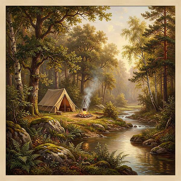 Campsite Serenity In Nature