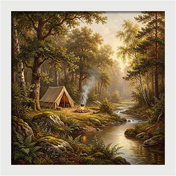 Campsite Serenity In Nature