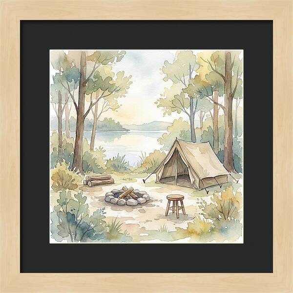 Campsite Serenity In Watercolor