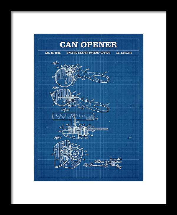Can Opener Blueprint Patent Us1562579a