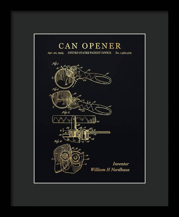Can Opener Gold Patent Us1562579a