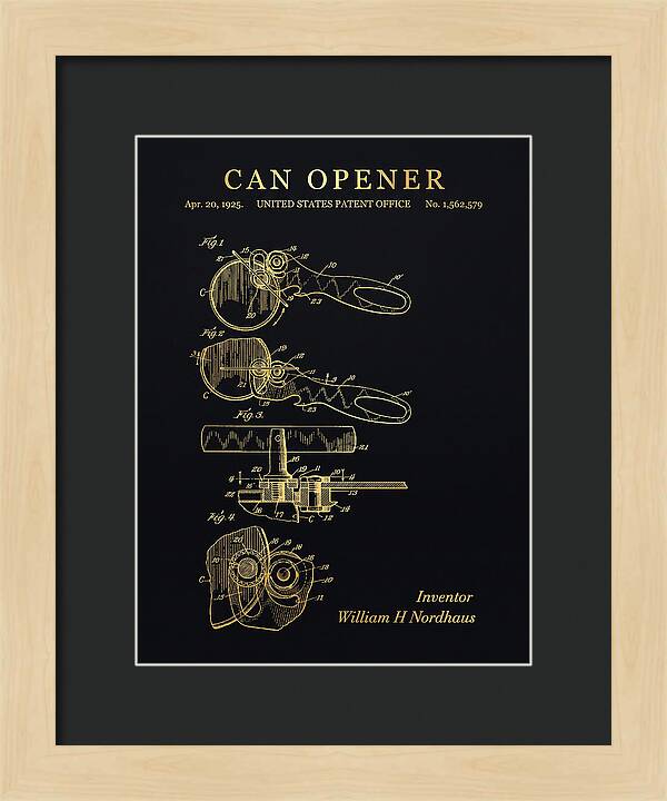 Can Opener Gold Patent Us1562579a