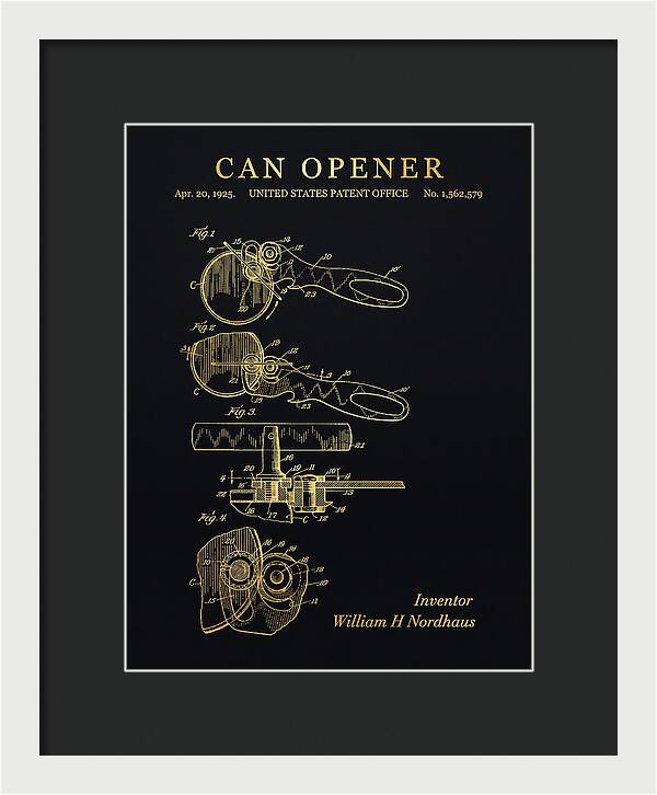 Can Opener Gold Patent Us1562579a