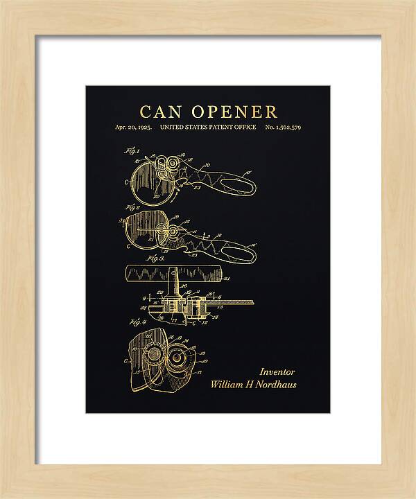 Can Opener Gold Patent Us1562579a