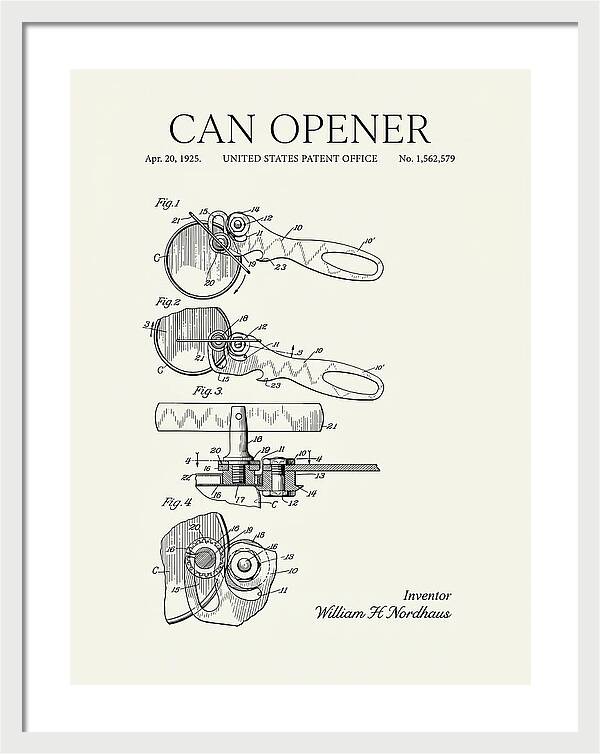 Can Opener Minimalist Patent Us1562579a