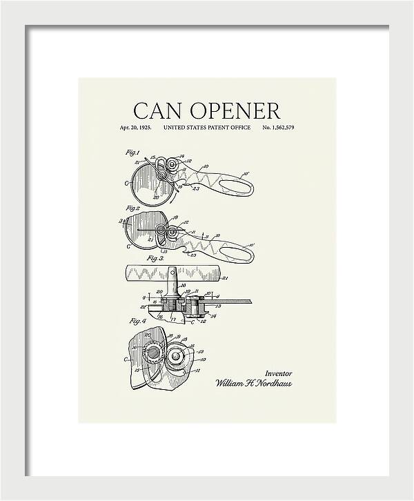 Can Opener Minimalist Patent Us1562579a