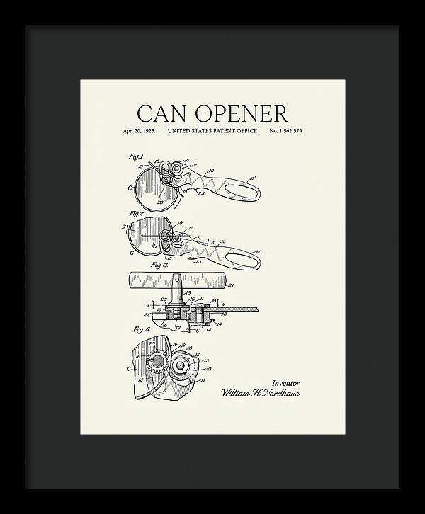 Can Opener Minimalist Patent Us1562579a