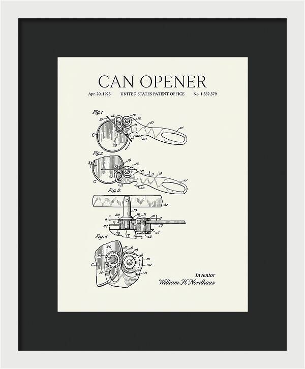 Can Opener Minimalist Patent Us1562579a