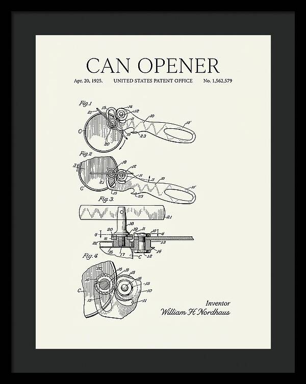 Can Opener Minimalist Patent Us1562579a