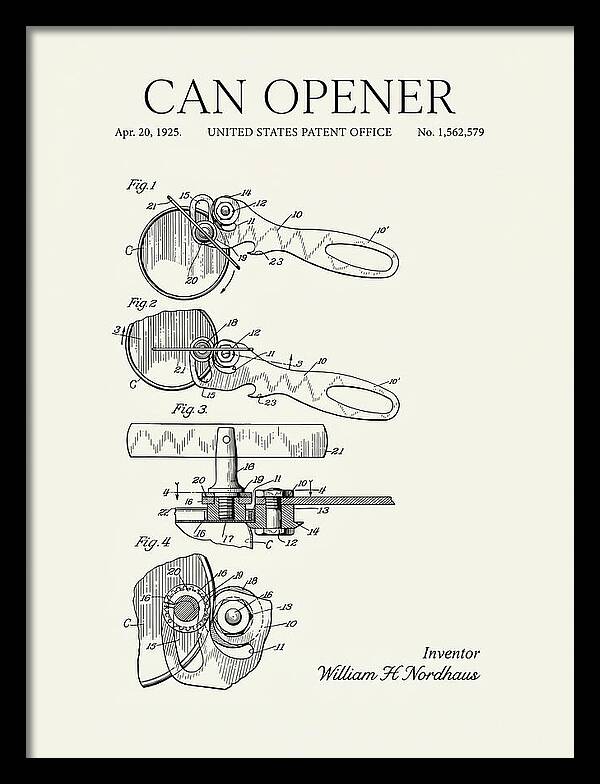 Can Opener Minimalist Patent Us1562579a