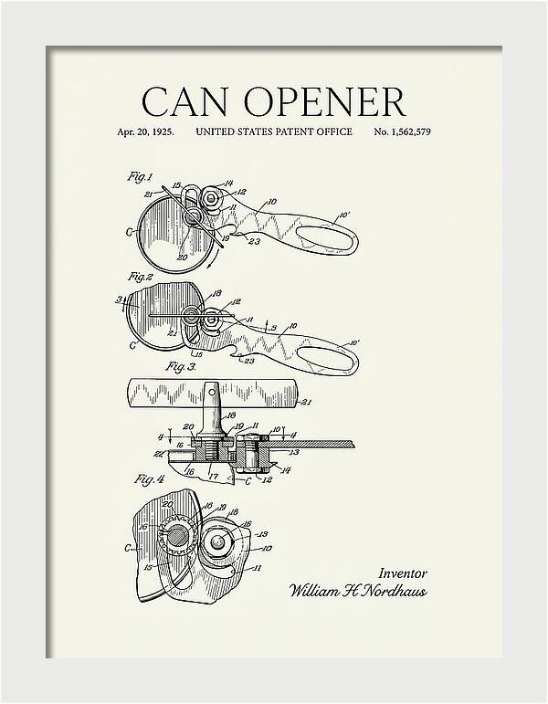 Can Opener Minimalist Patent Us1562579a