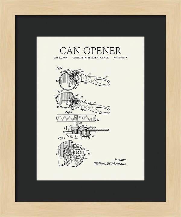 Can Opener Minimalist Patent Us1562579a
