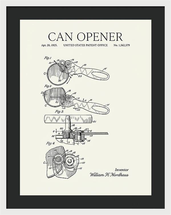 Can Opener Minimalist Patent Us1562579a