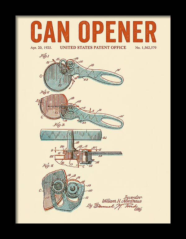 Can Opener Retro Patent Us1562579a