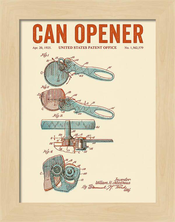 Can Opener Retro Patent Us1562579a