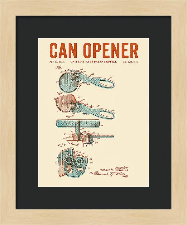 Can Opener Retro Patent Us1562579a