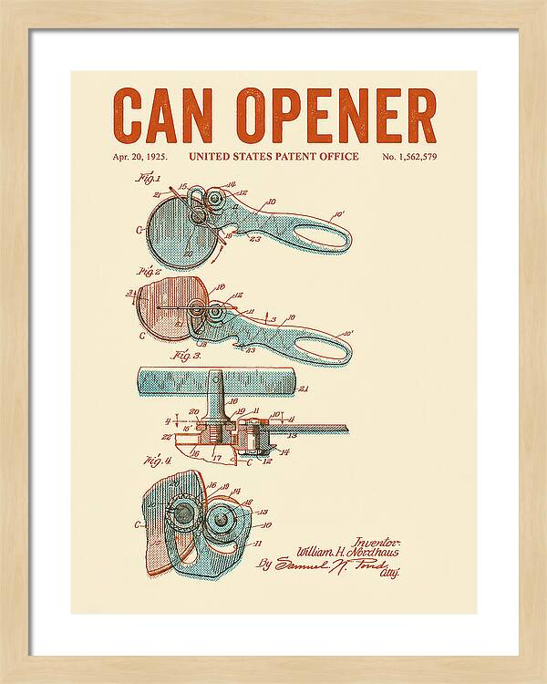 Can Opener Retro Patent Us1562579a