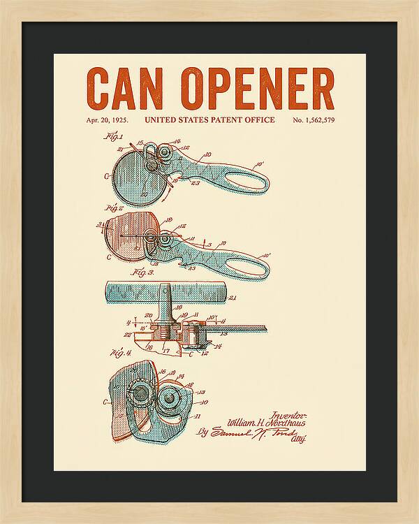 Can Opener Retro Patent Us1562579a