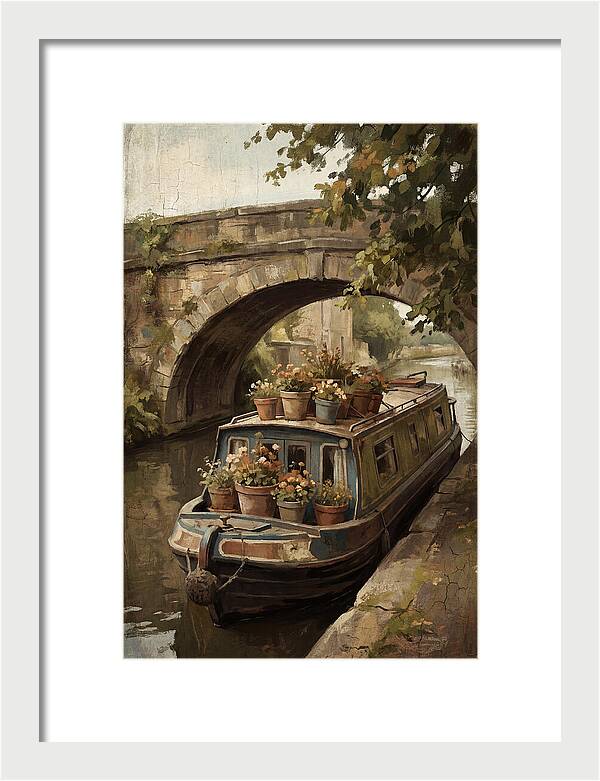 Canal Boat Under The Bridge