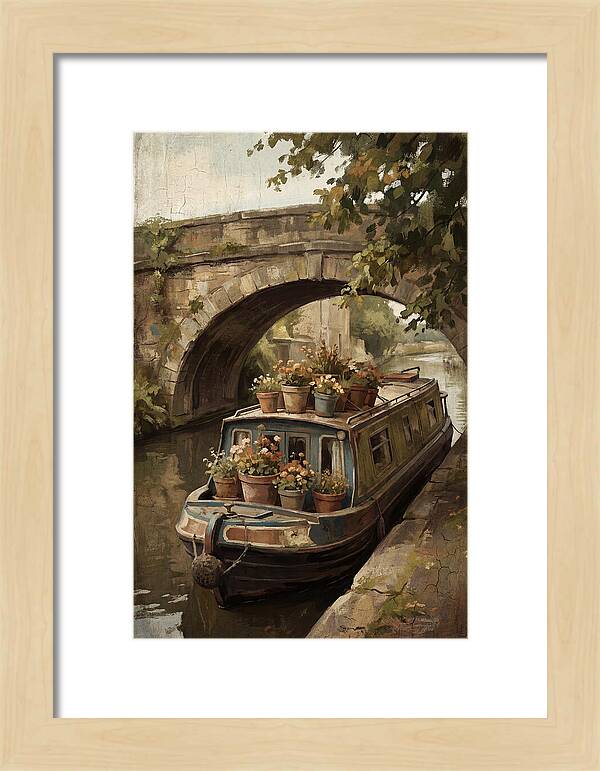 Canal Boat Under The Bridge