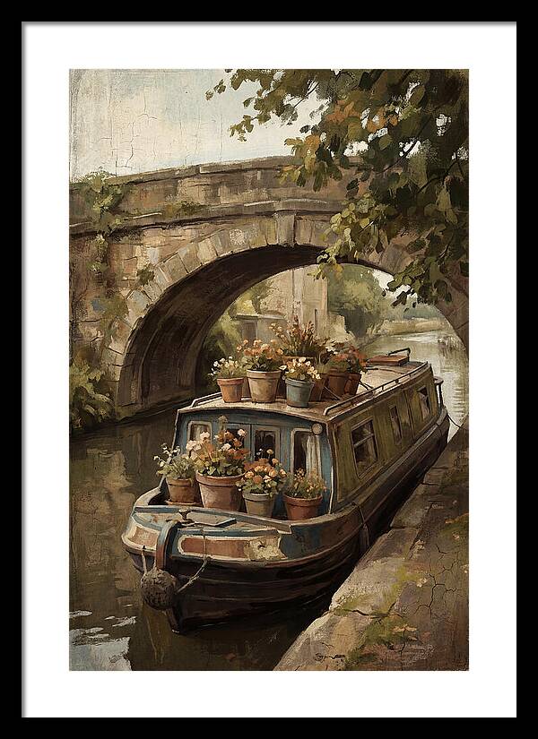Canal Boat Under The Bridge