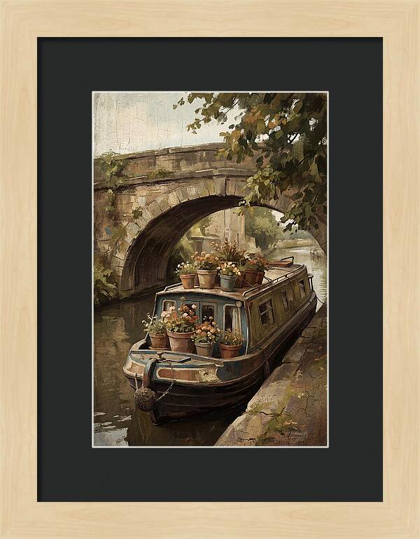 Canal Boat Under The Bridge