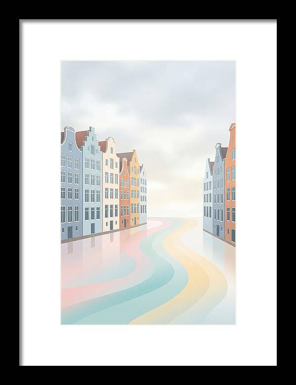 Canal Houses With Distinctive Gables